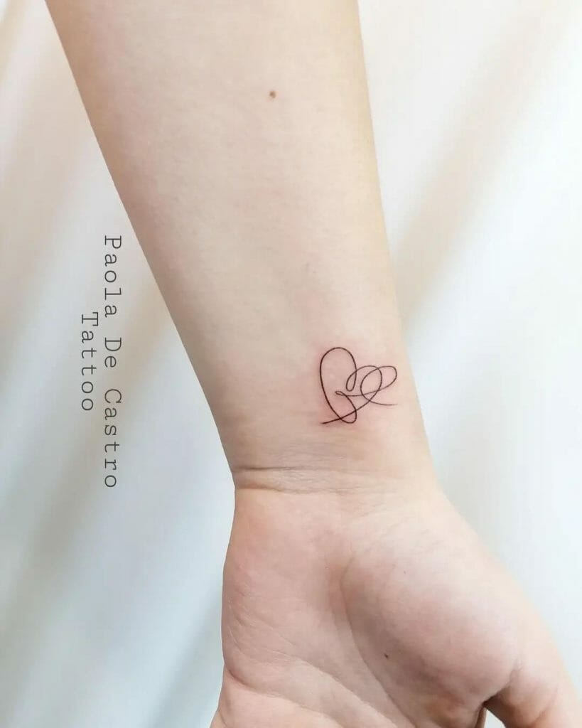 Heart Line Minimalist Tattoo