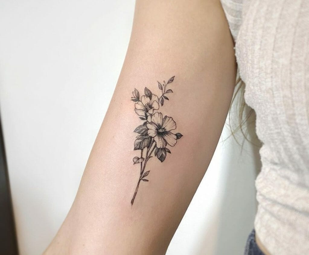 Hibiscus Flowers Tattoo on Thigh | TikTok
