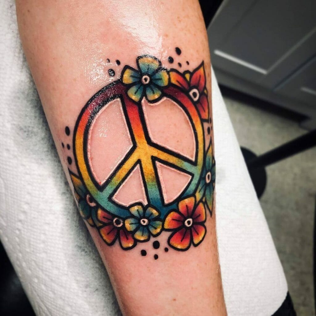 Hippie Peace Sign Tattoo