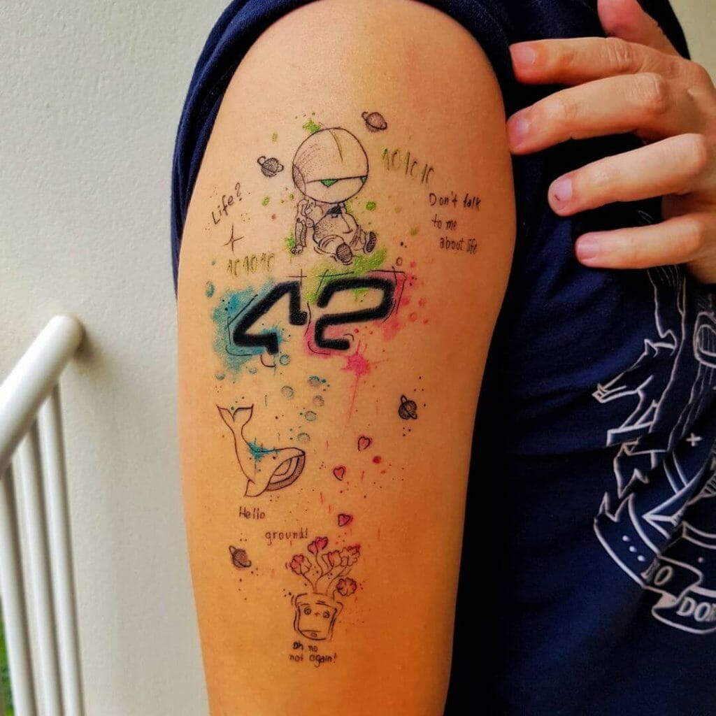 Hitchhiker's Guide To The Galaxy Tattoo