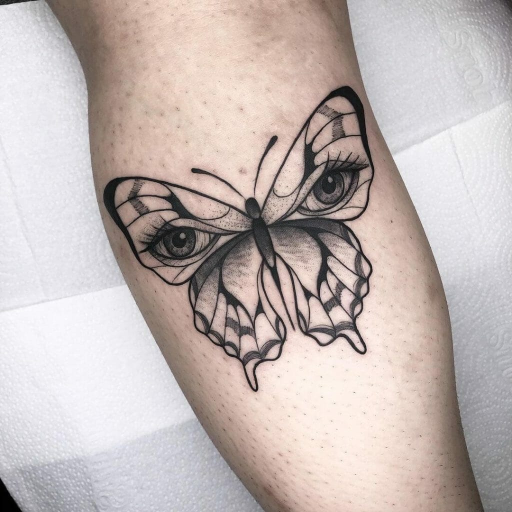Human Eye Butterfly Tattoo Designs