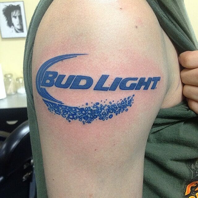 Iconic Bud Light Logo Tattoo