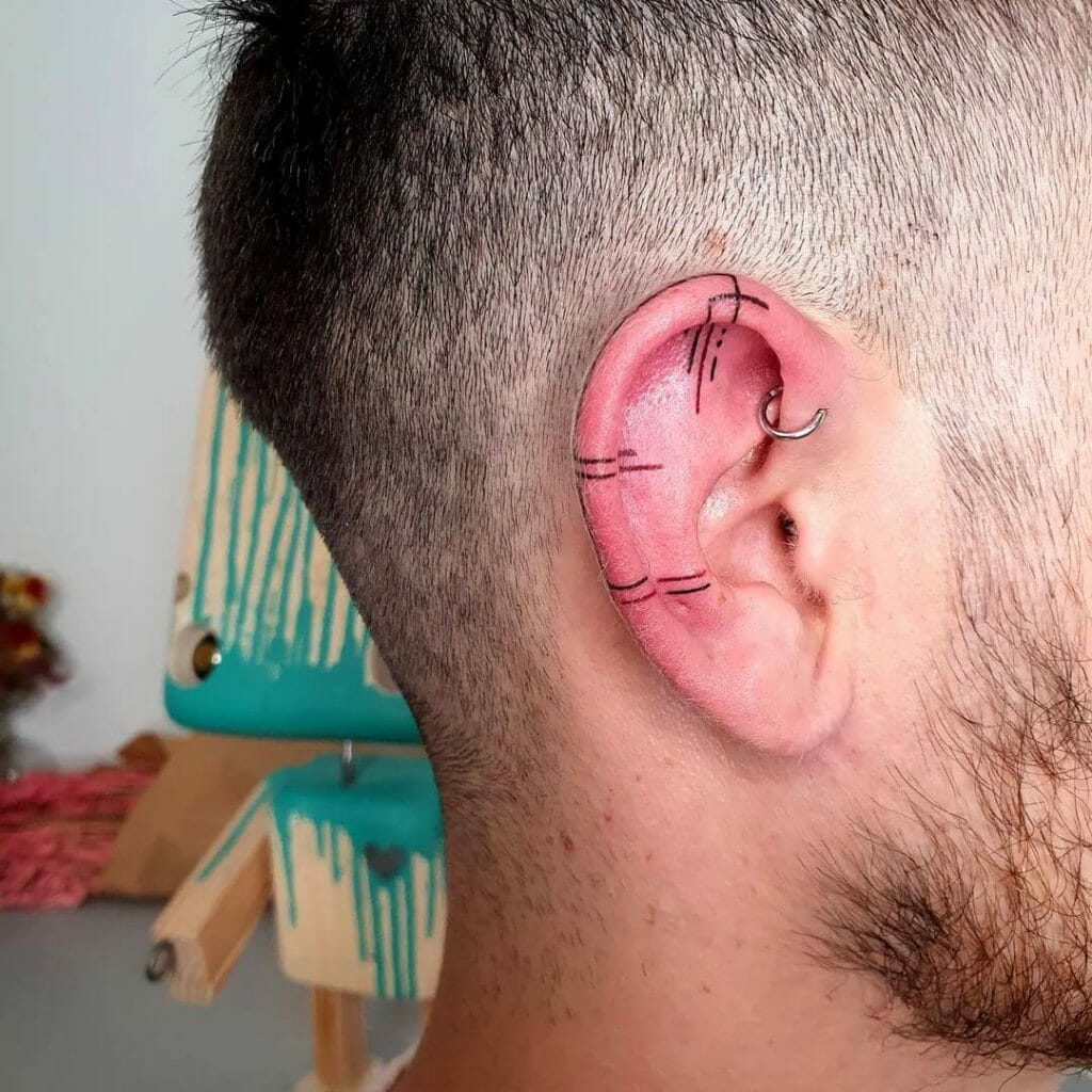 In-Ear Minimalist Tattoo Ideas