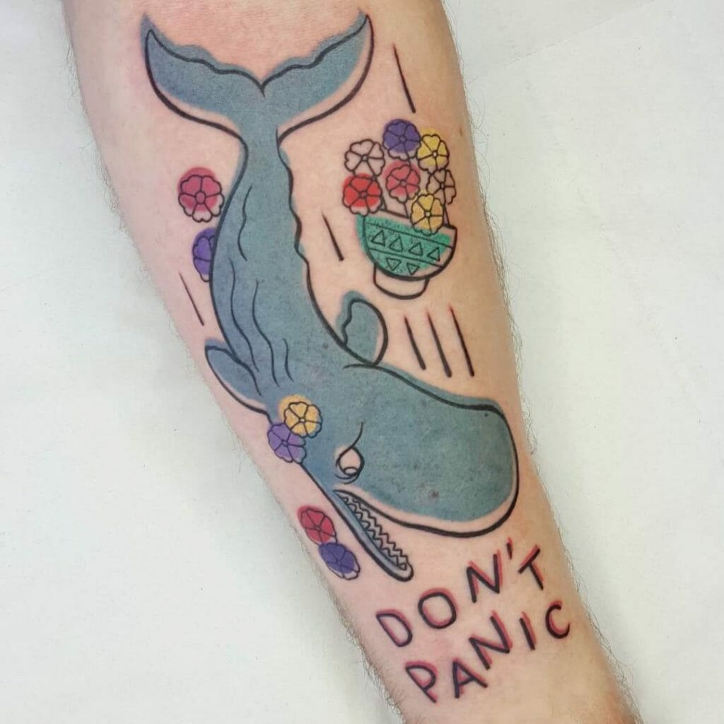 Inspiring 'Don't Panic' Tattoos Based On The Hitchhiker's Guide To The Galaxy