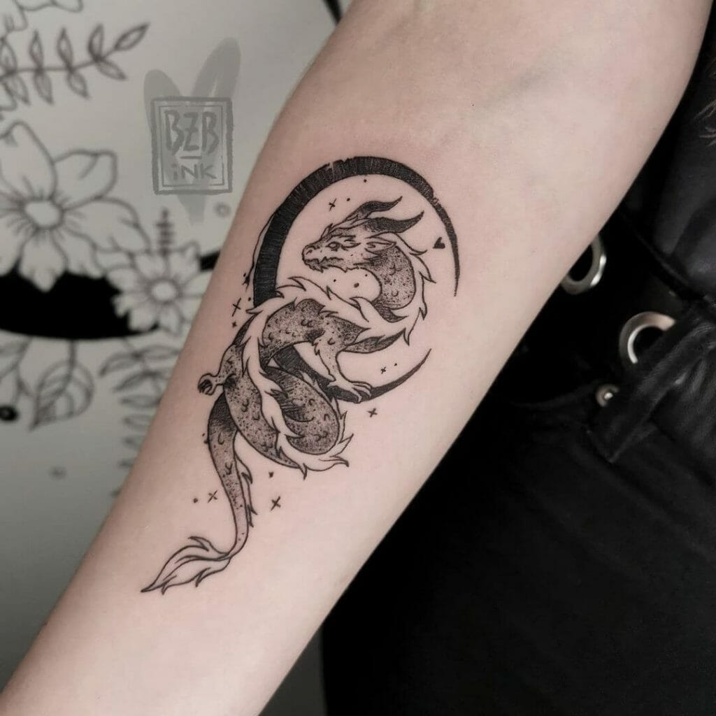 Japanese Black Dragon Tattoo
