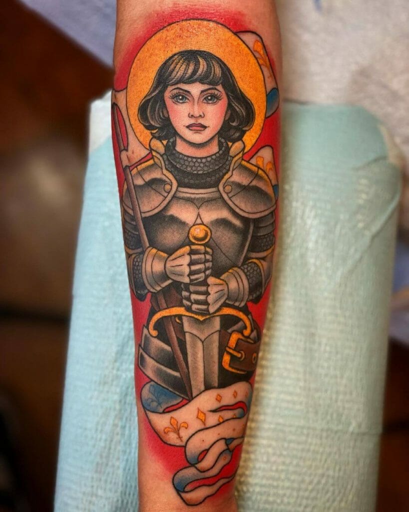 Joan Of Arc Fleur De Lis Tattoo