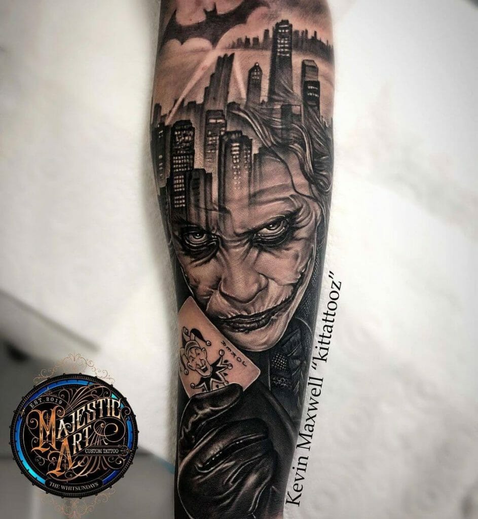 Joker Morph Gotham City Tattoo