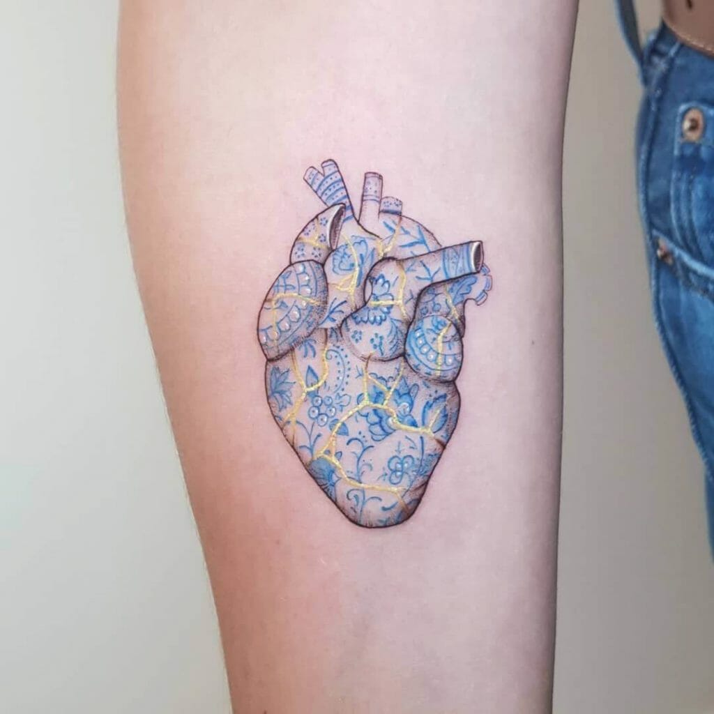 Kintsugi Heart Tattoo