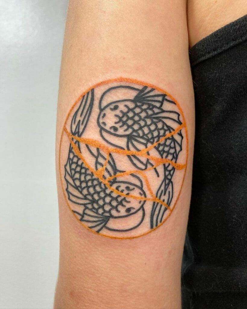 Kintsugi Koi Fish Tattoo