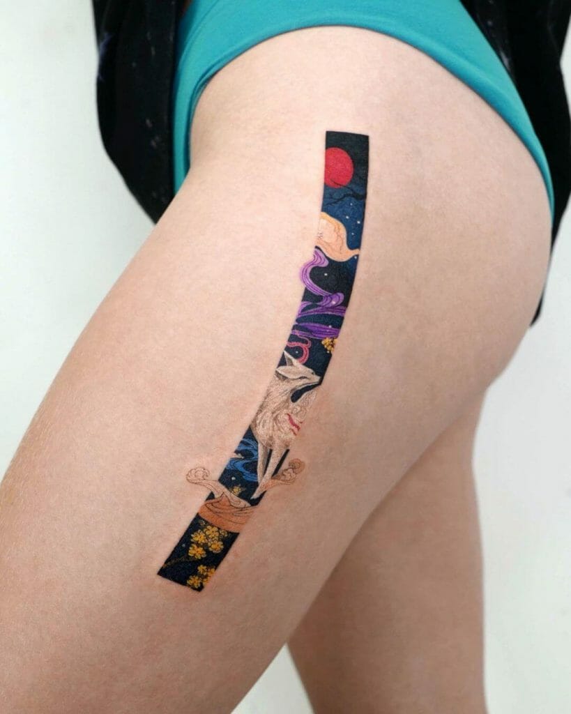 Kitsune Frame Tattoo