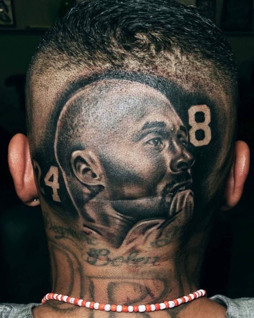Kobe Bryant Tribute Head Tattoo