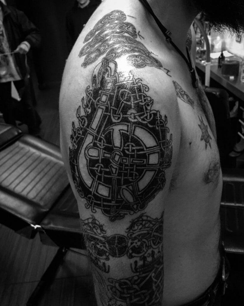 Large Celtic Pattern Arm Tattoo