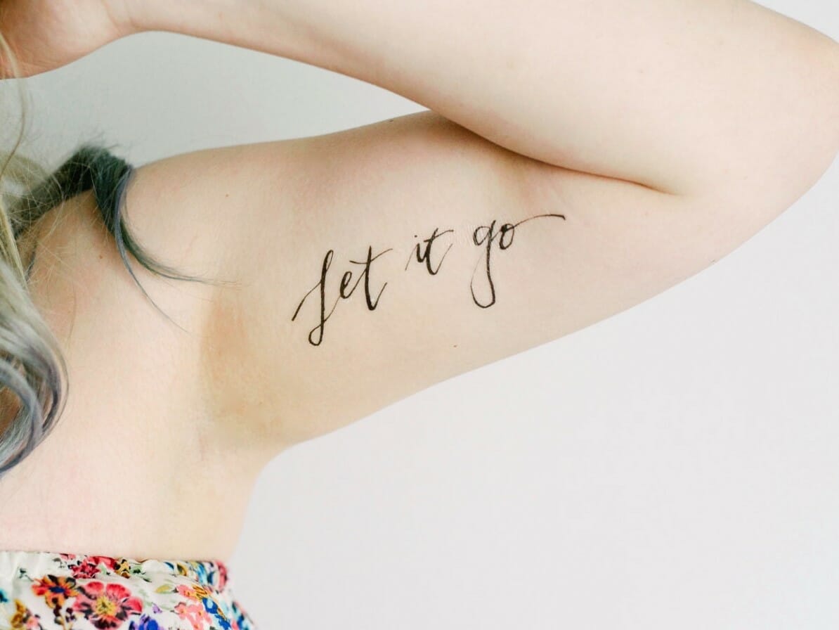 Buy Let Go Let God Flower Temporary Tattoo Online in India  Etsy