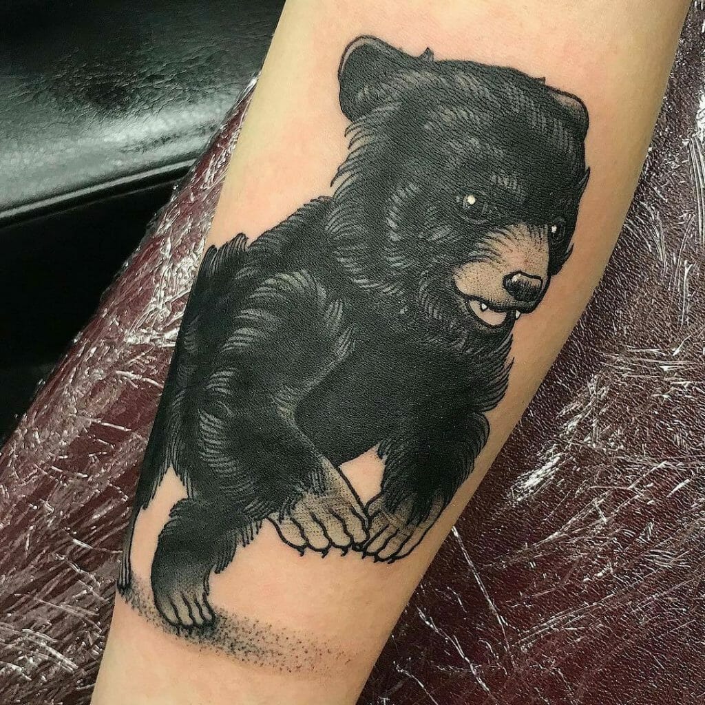 Little Black Bear Tattoo