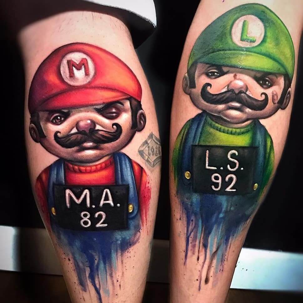 Luigi's Mug Shot Tattoo
