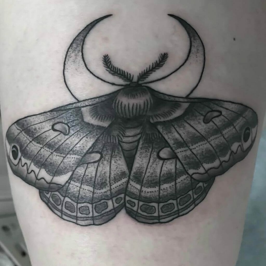 Luna Cecropia Moth Tattoo