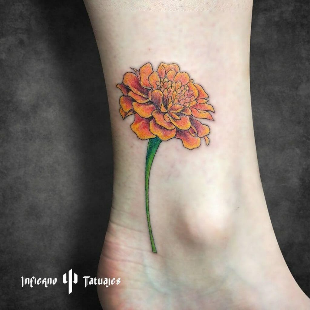 Marigold Flower Mexican Tattoo