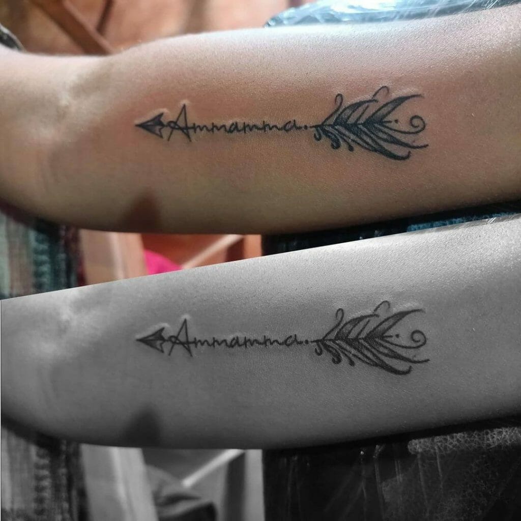 Matching Arrow Tattoo With Names