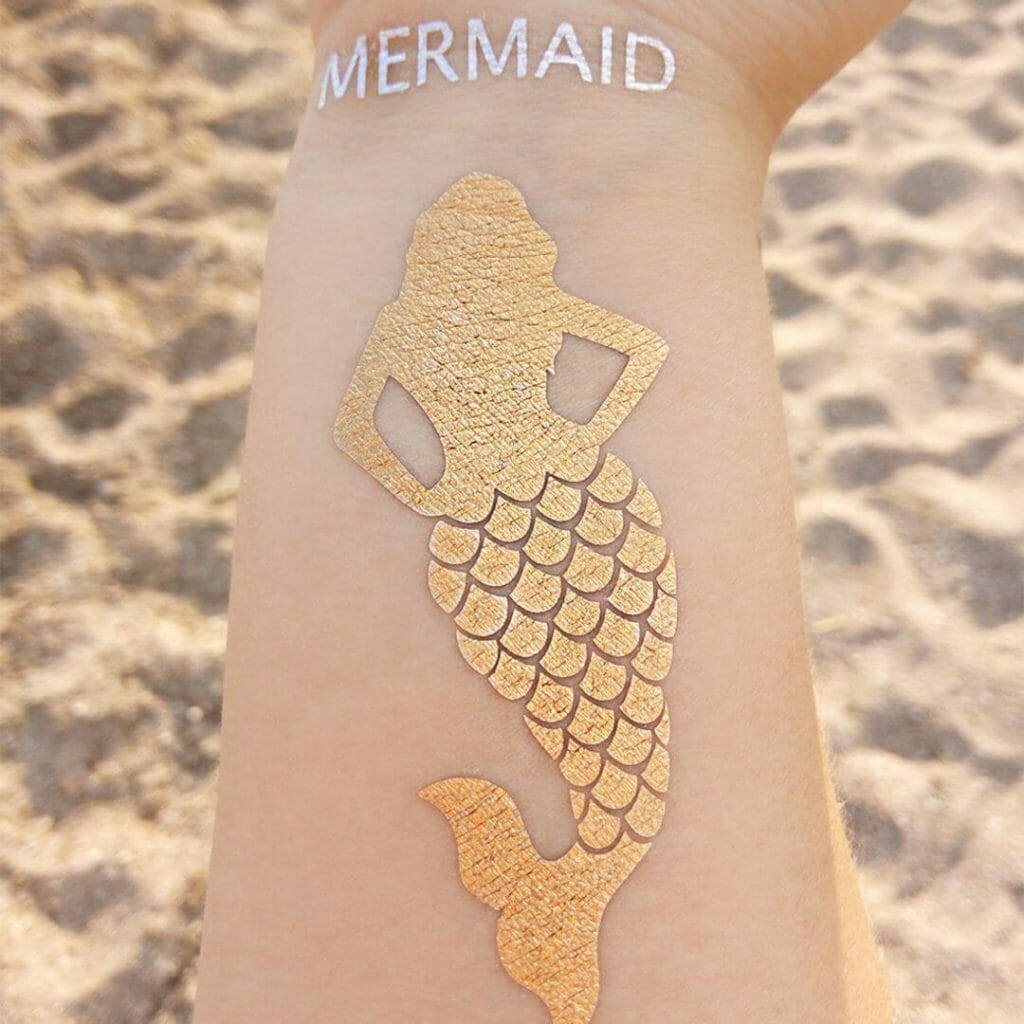 Mermaid Tattoo With Mermaid Scales Tattoo Design