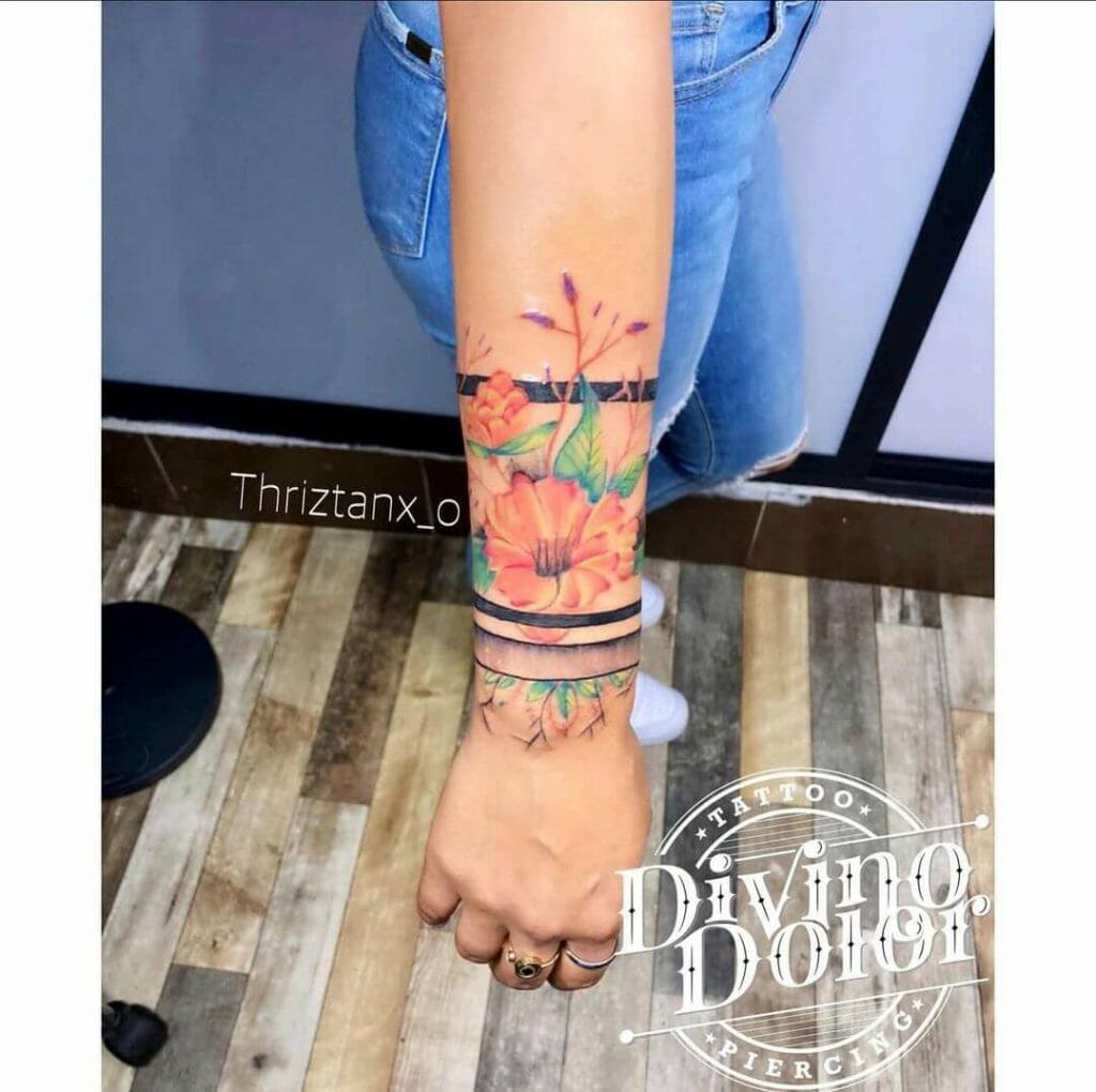 Mexican Flowers Tattoo