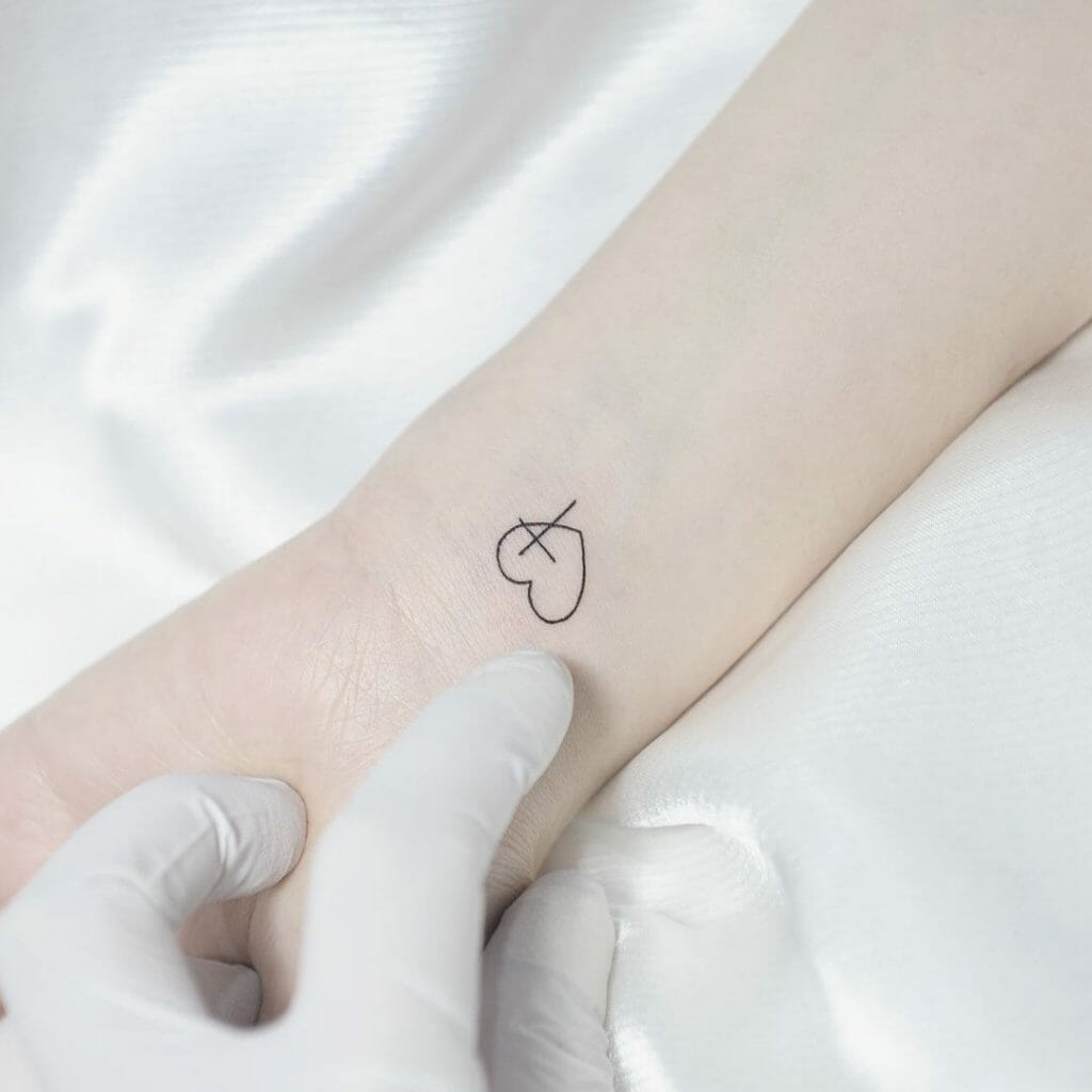 Mini Sacred Heart Tattoo