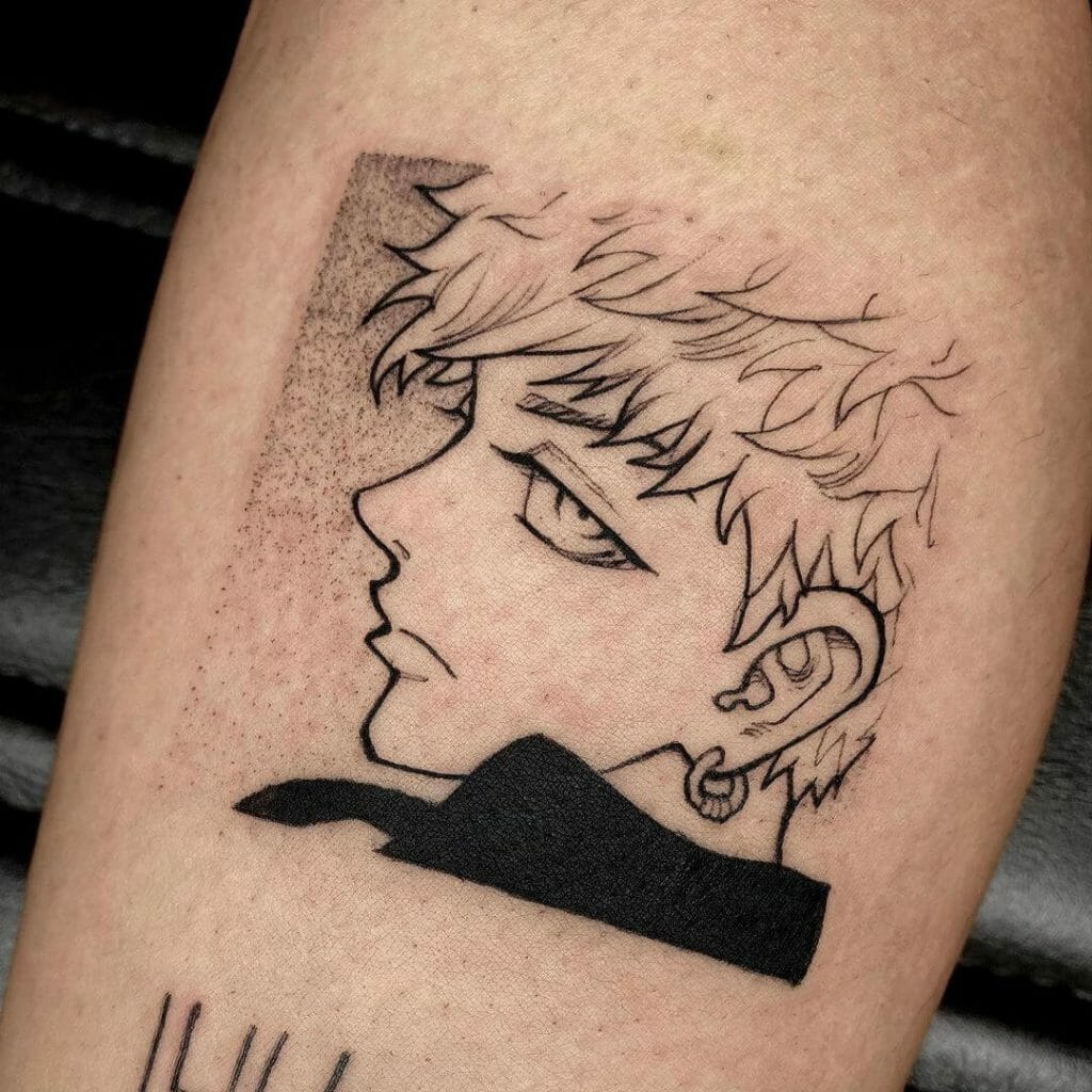 Minimalist Anime Tattoo
