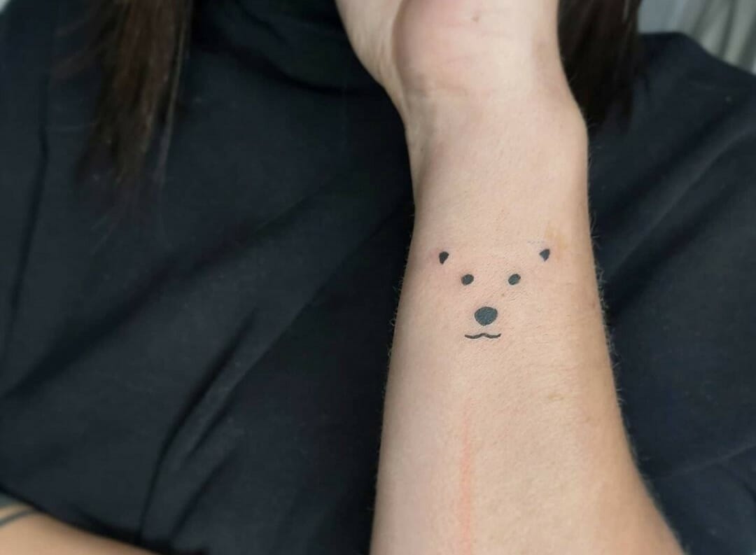 allie phillips  vibe tattoo utah on Instagram teddy bear  strawberry    cursive initial for Tori     utahtattooartist  finelinetattooartist finelinetattoos womenstattoos