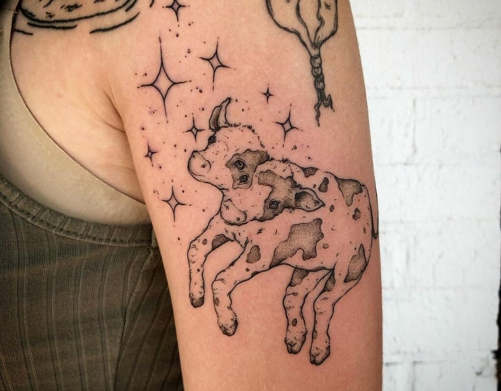 Minimalist Cow Tattoos