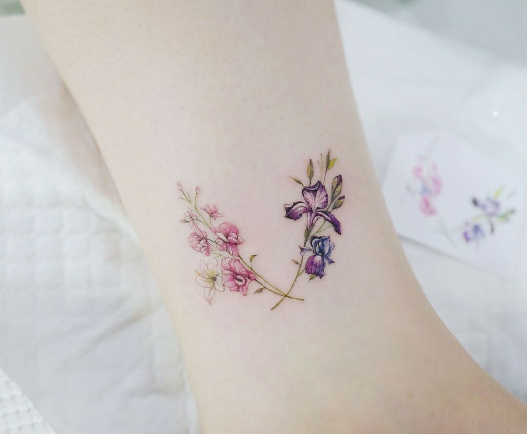 Gladiolus tattoo, Gladiolus flower tattoos, Tattoos
