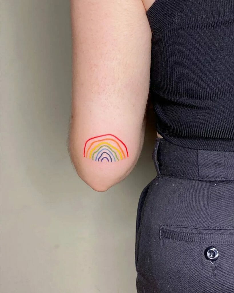 Minimalist Small Rainbow Tattoo Ideas