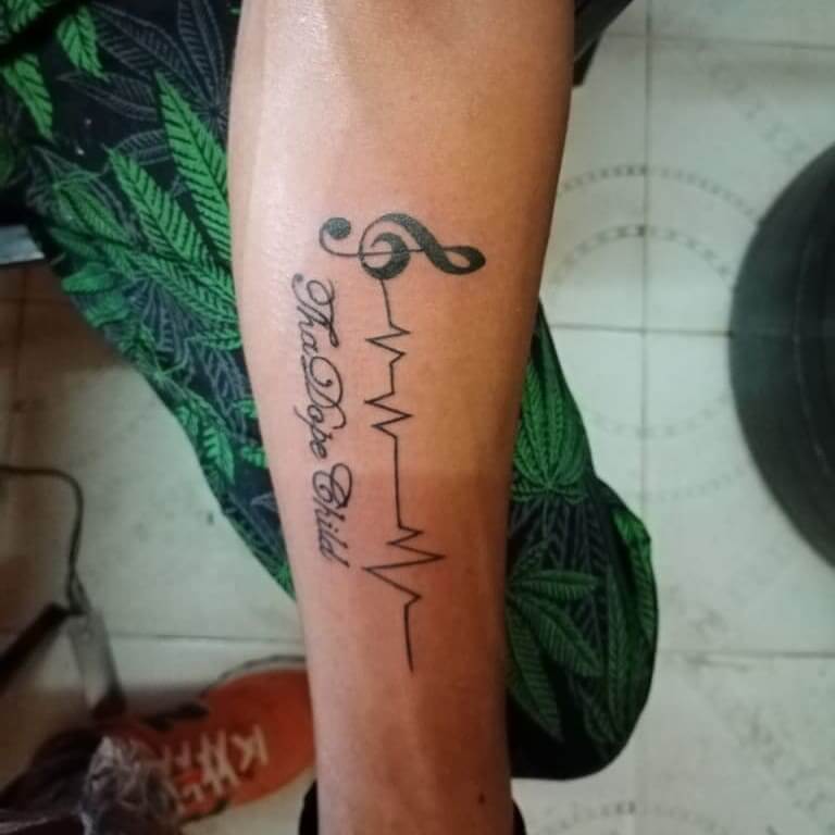 Tip 95+ about name tattoo with music notes best .vn