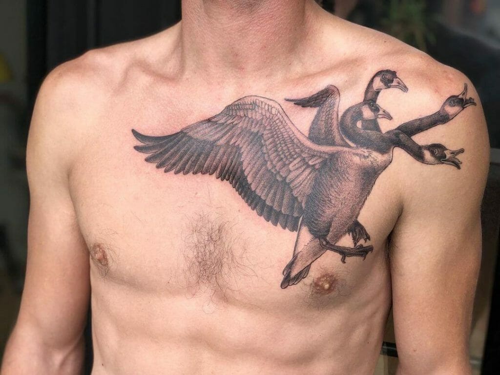 Mythical Geese Hydra Tattoo