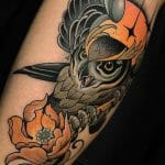 Neo-Traditional Owl Tattoo