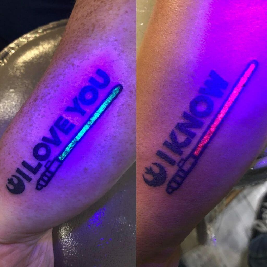 Neon Couple Star Wars Tattoo