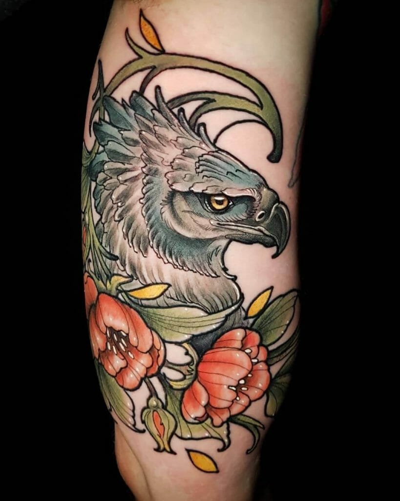 Neotraditional Eagle Tattoo