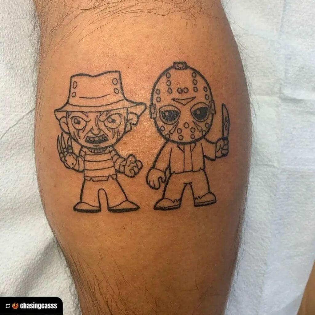 Nightmare On Elm Street With Friday The 13th Tattoo