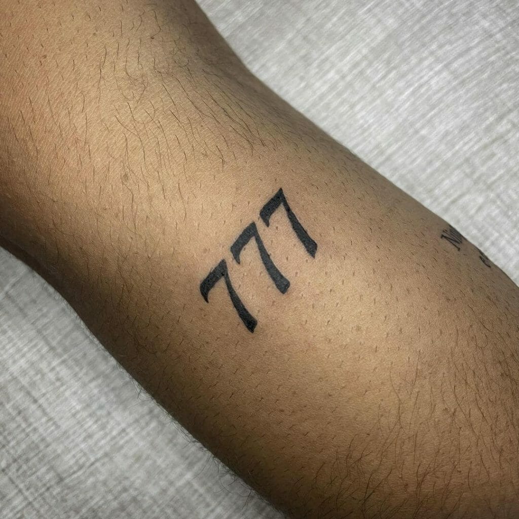 Number 777 Tattoo