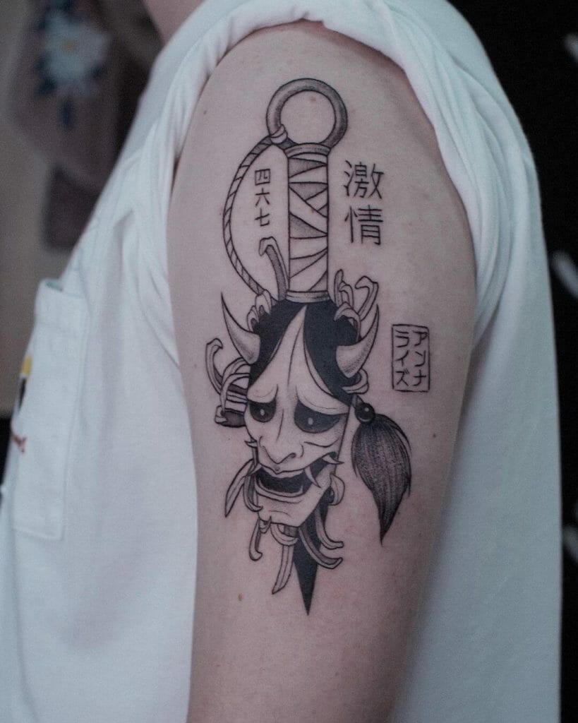 Oni Mask Tattoo Designs