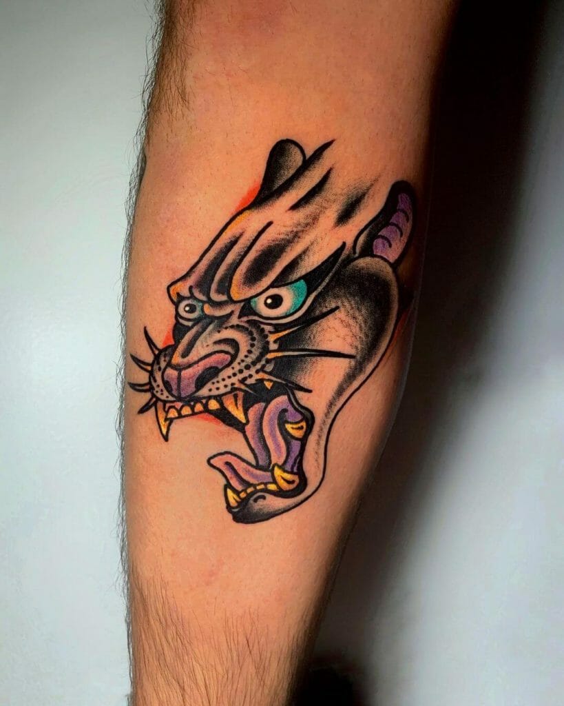 Panther Half Sleeve Tattoo Designs