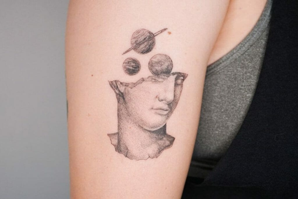 Planets and Statue Tattoo