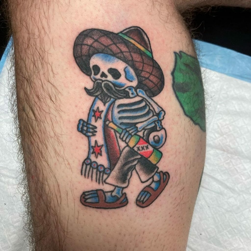 Posada Skeleton Chicago Tattoo