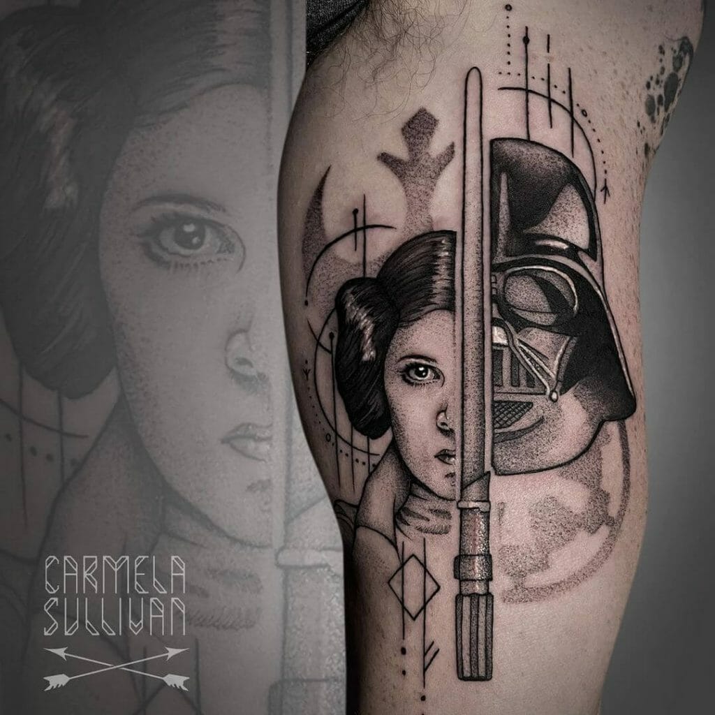 Princess Leia X Darth Vader Tattoo