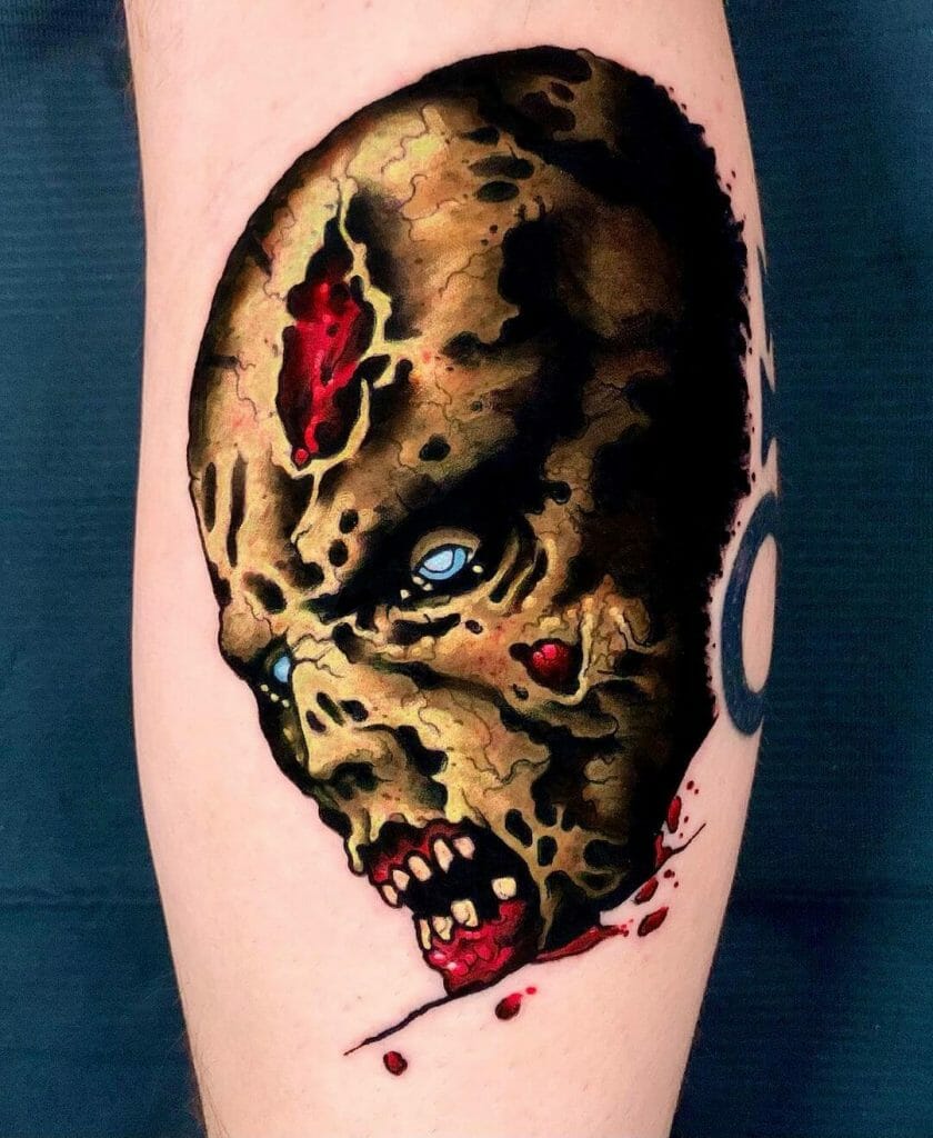 Resident Evil Inspired Zombie Head Tattoo