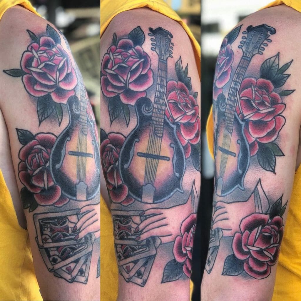 Rose And Cards Tattoo