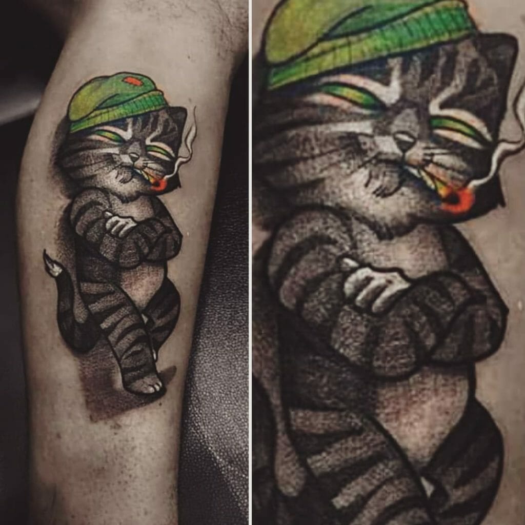 Savage Cat Tattoo
