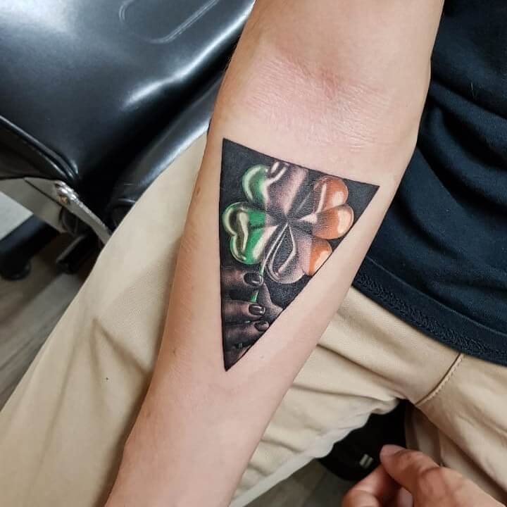 Shamrock With Irish Flag Irish Tattoo