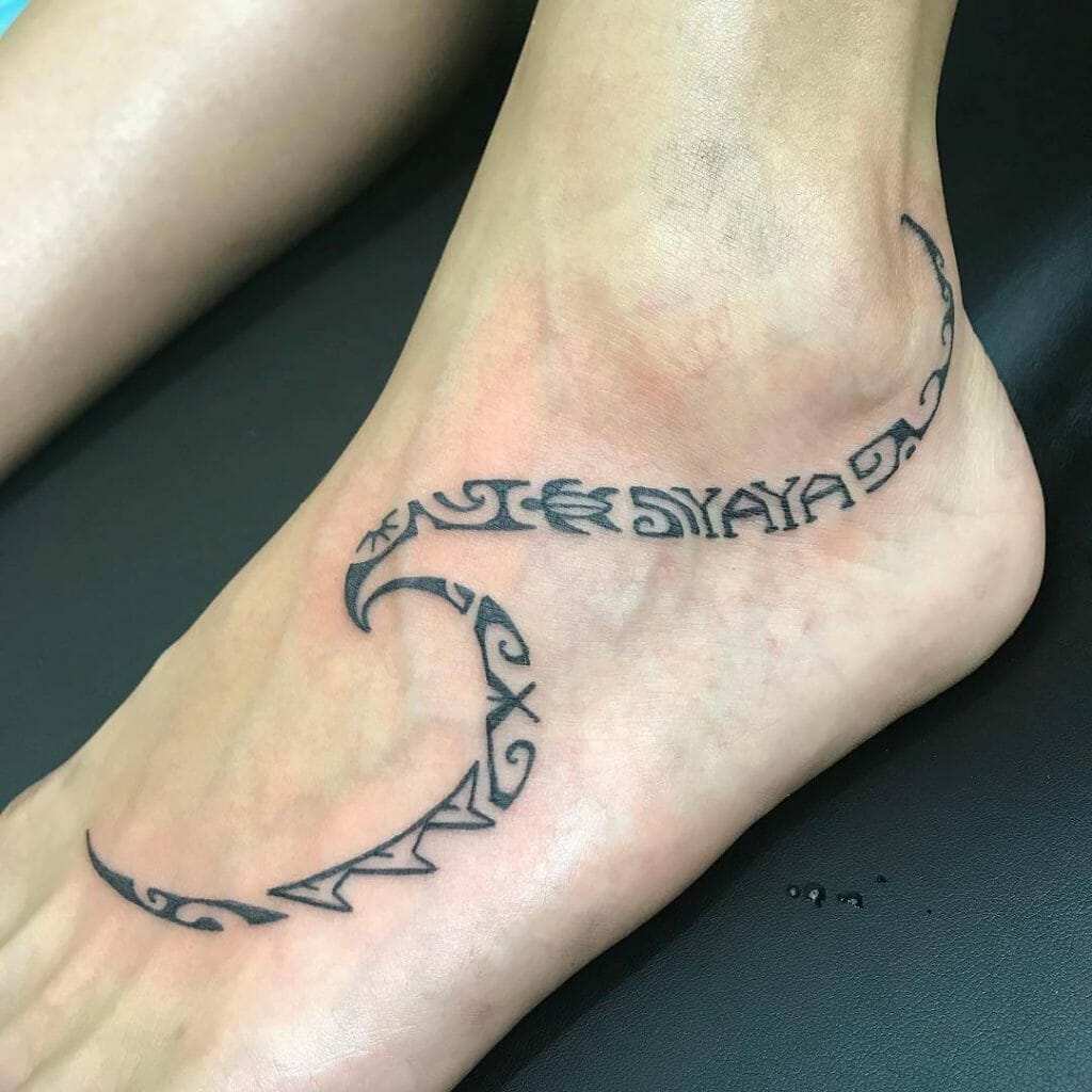 Shark Fin Tattoo With Polynesian Design