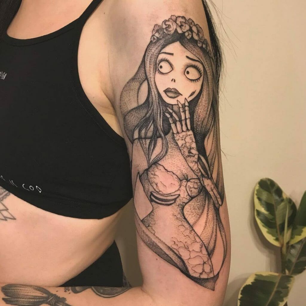Shoulder Arm Corpse Bride Tattoo