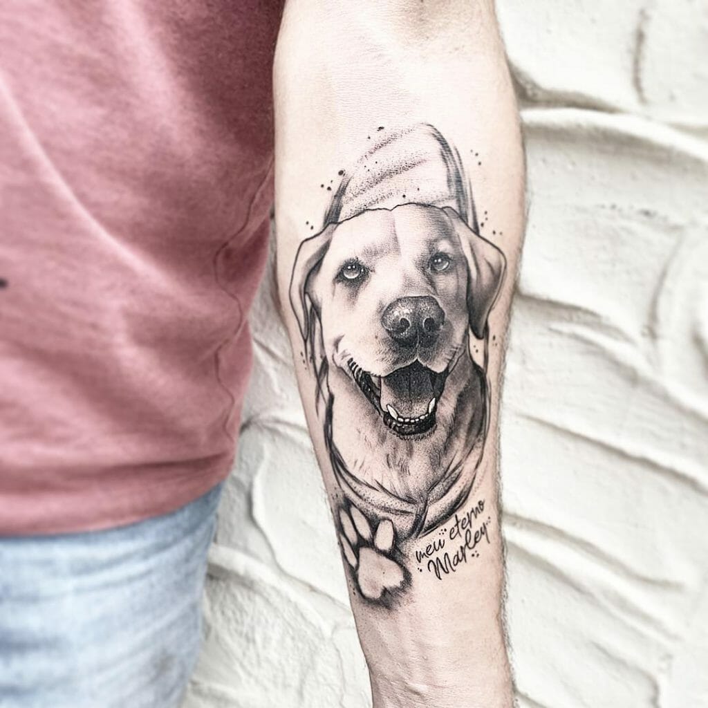Simple Labrador Tattoo