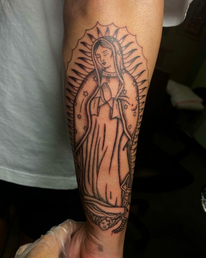 Simplistic Mary Tattoo